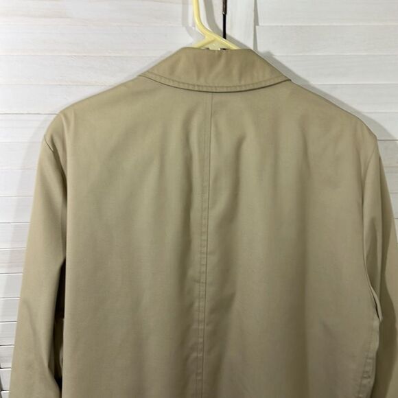 London Fog Men's Iconic Trench Coat 42L 80’s Vintage Beige - Picture 10 of 14